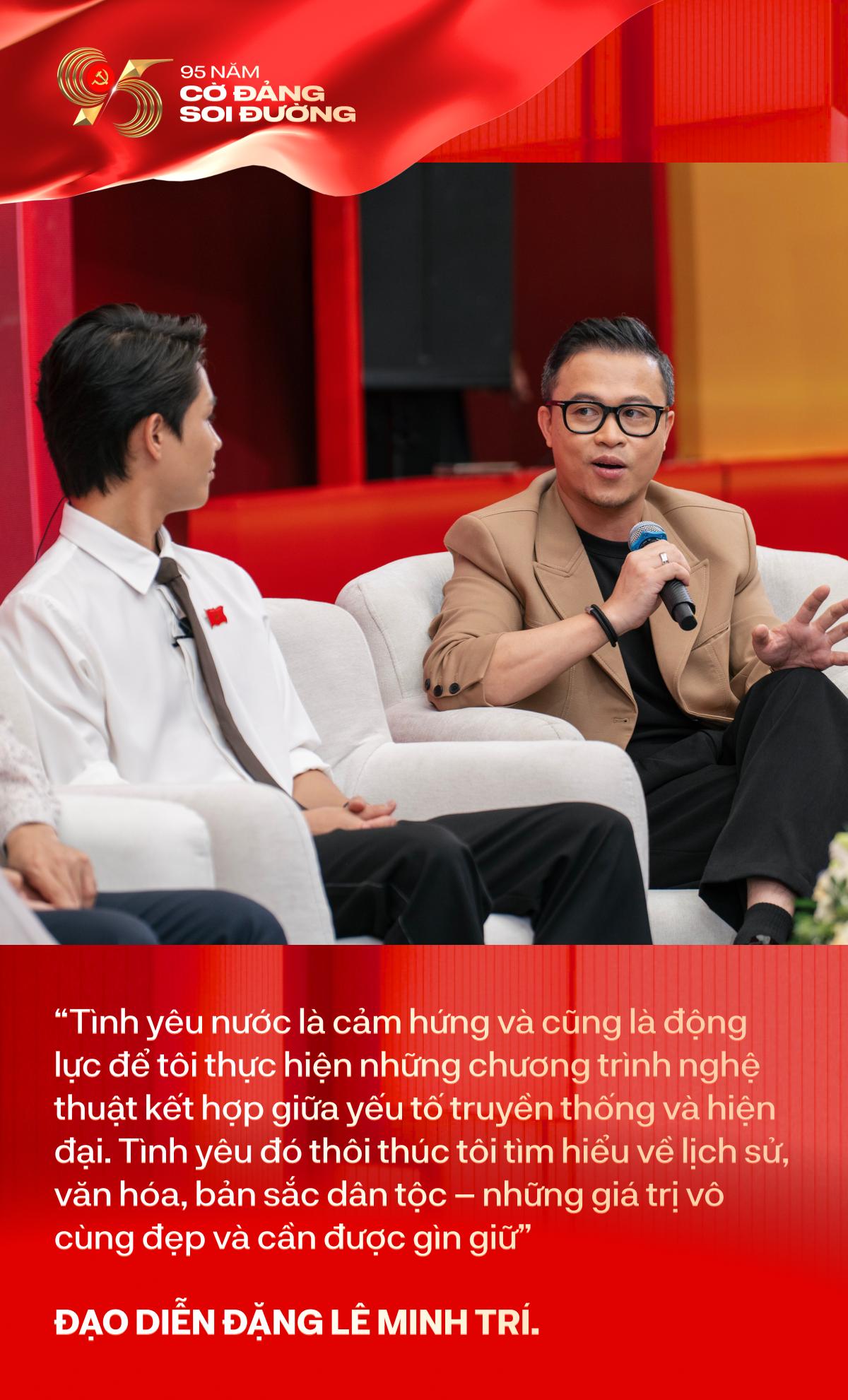 Hoàng Dũng lần đầu tìm hiểu lịch sử bằng công nghệ, Tăng Duy Tân chia sẻ về mạch nguồn sáng tạo tại triển lãm “95 năm Cờ Đảng soi đường”- Ảnh 5.