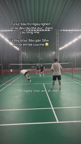 Bùng nổ tranh cãi mẹ bầu hơn 37 tuần trượt chân trên sân cầu lông khiến dân tình hú vía- Ảnh 2.