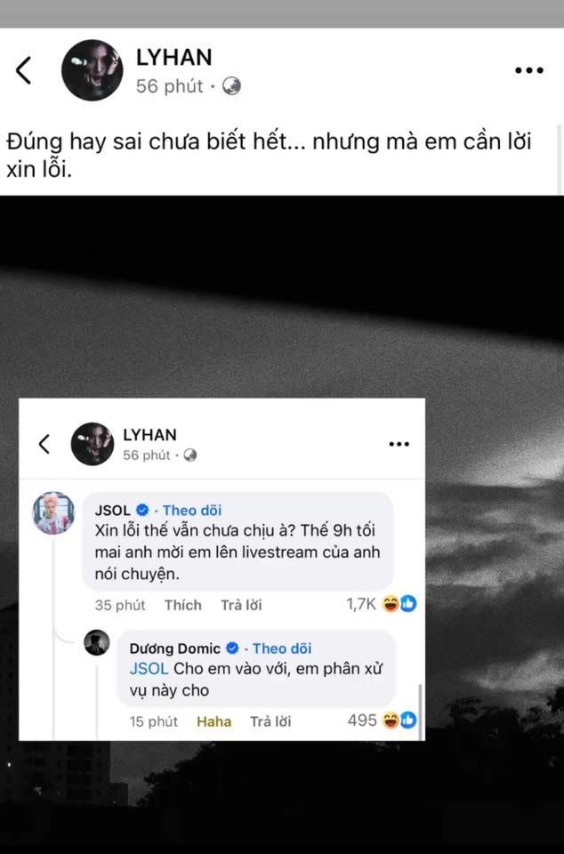 Từ lời xin lỗi “mùi ChatGPT” của JSOL đến cú lật kèo "ngã ngửa" trong drama tình bạn showbiz với Dương Domic, Lyhan- Ảnh 2.