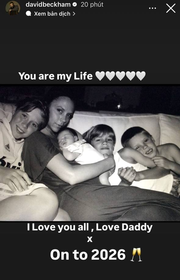 Đ&ecirc;m Giao thừa, David Beckham nghẹn ng&agrave;o nhắn nhủ con trai cả đang xa c&aacute;ch: 