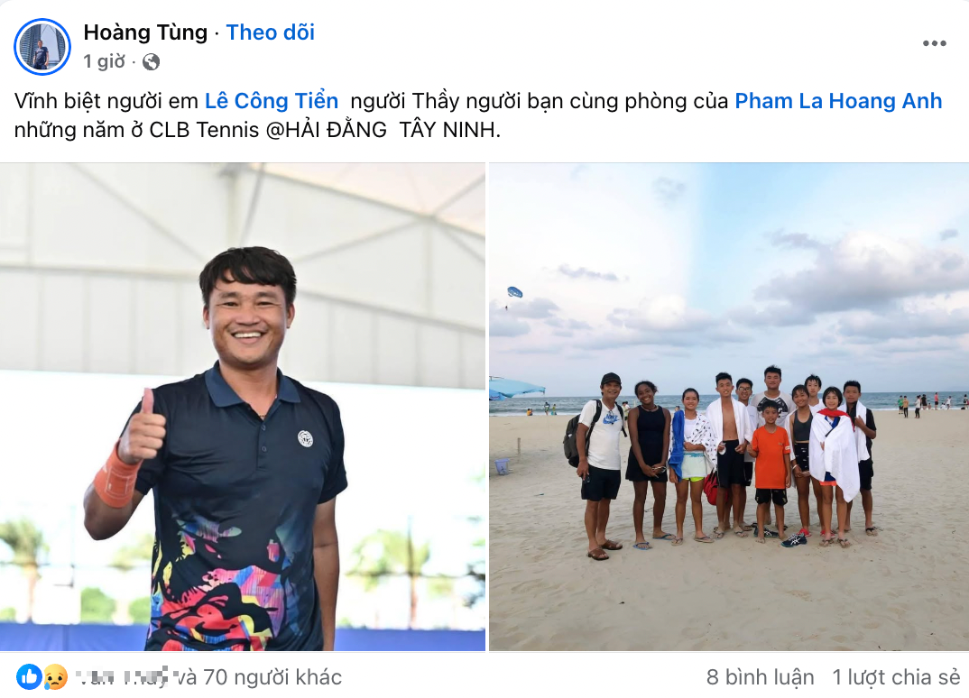 VĐV quần vợt - pickleball Lê Công Tiễn đột ngột qua đời, Lý Hoàng Nam cùng dàn sao thể thao bày tỏ tiếc thương- Ảnh 6. VĐV quần vợt - pickleball Lê Công Tiễn đột ngột qua đời, Lý Hoàng Nam cùng dàn sao thể thao bày tỏ tiếc thương- Ảnh 6.