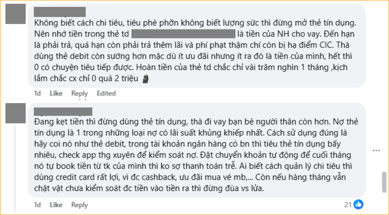 Thẻ t&iacute;n dụng khiến d&acirc;n mạng chia phe: Người khen &ldquo;l&agrave; ch&acirc;n &aacute;i&rdquo;, người lại k&ecirc;u &ldquo;sợ đến gi&agrave;&rdquo;?- Ảnh 2.