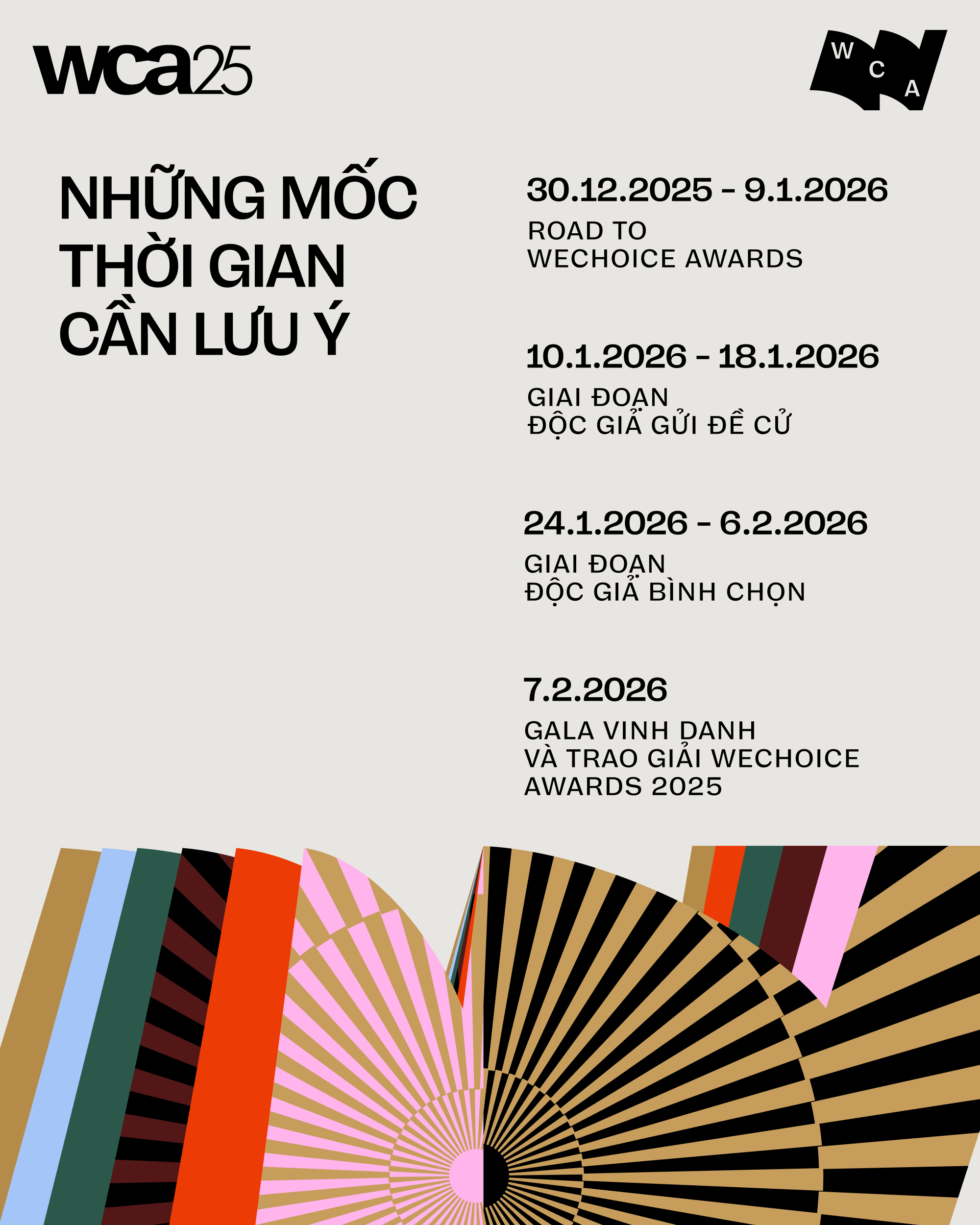 WeChoice Awards 2025: Đ&acirc;y l&agrave; những mốc thời gian kh&ocirc;ng thể bỏ lỡ!- Ảnh 1.