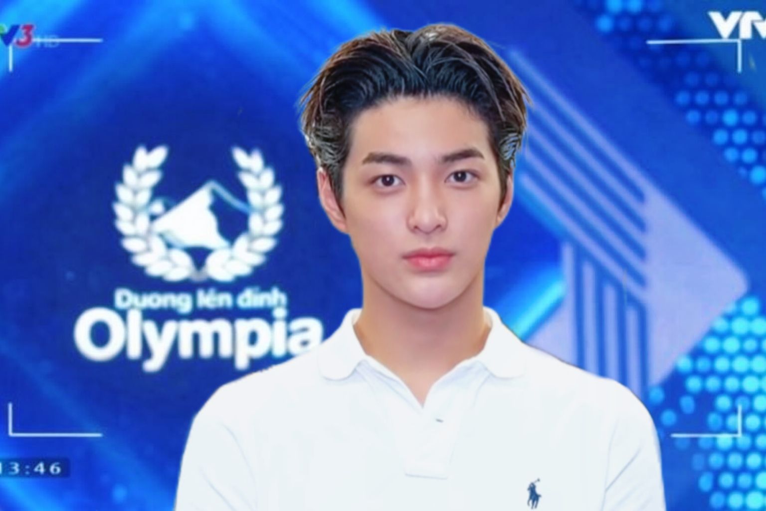 "Th&iacute; sinh Olympia" điển trai như idol H&agrave;n g&acirc;y b&atilde;o- Ảnh 1.