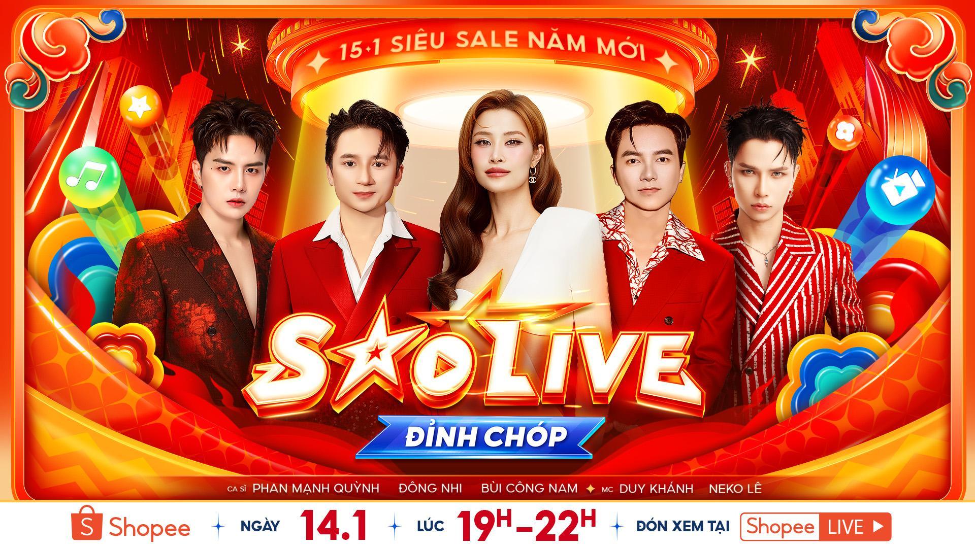 Chưa g&igrave; đ&atilde; n&ocirc;n nao đến Tết với d&agrave;n sao &ldquo;vu&yacute;p&rdquo; đổ bộ tại đại tiệc Shopee Live 15.1- Ảnh 1.