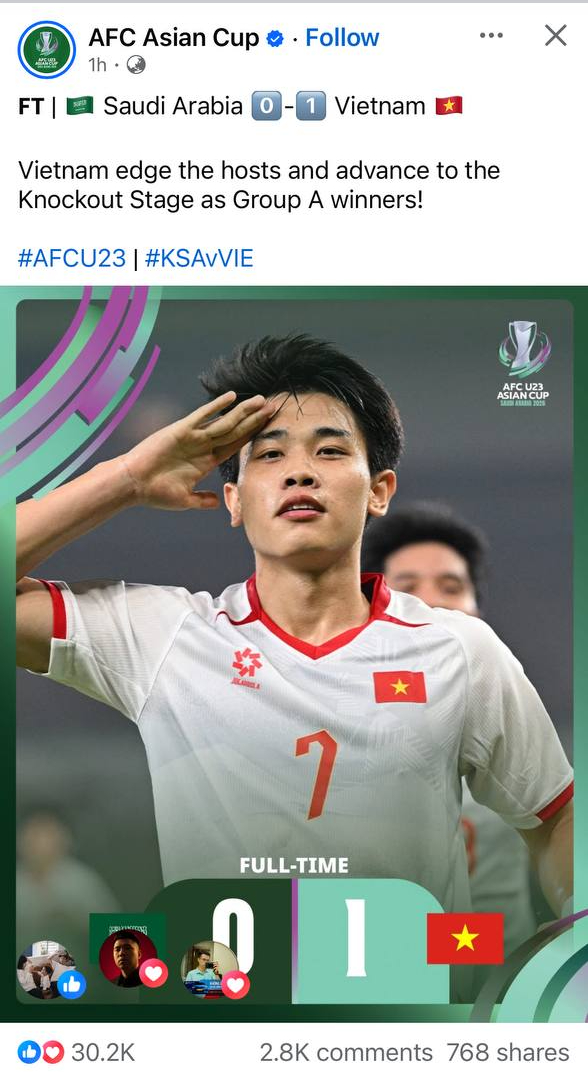 Từ trang chủ FIFA đến cả MXH khắp ch&acirc;u &Aacute; đều ngập tr&agrave;n h&igrave;nh ảnh đội tuyển Việt Nam- Ảnh 2.