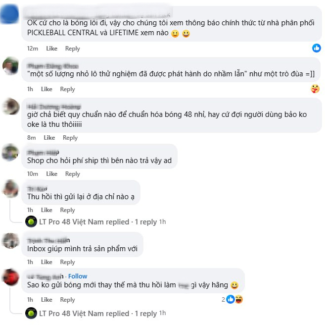 Netizen chỉ ra 8 điểm chưa thuyết phục trong th&ocirc;ng b&aacute;o thu hồi b&oacute;ng pickleball LT Pro 48 giữa drama b&oacute;ng &ldquo;fake&rdquo;- Ảnh 2.