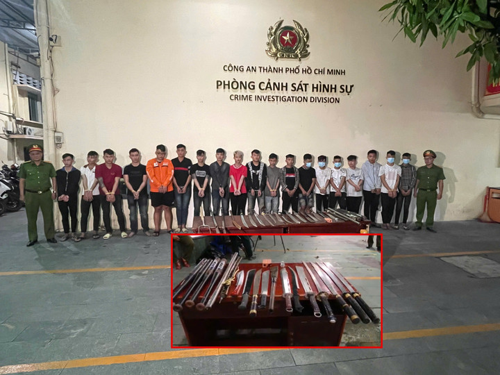 C&ocirc;ng an TP.HCM tạm giữ 19 thanh thiếu ni&ecirc;n hỗn chiến, g&acirc;y n&aacute;o loạn đường phố- Ảnh 1.