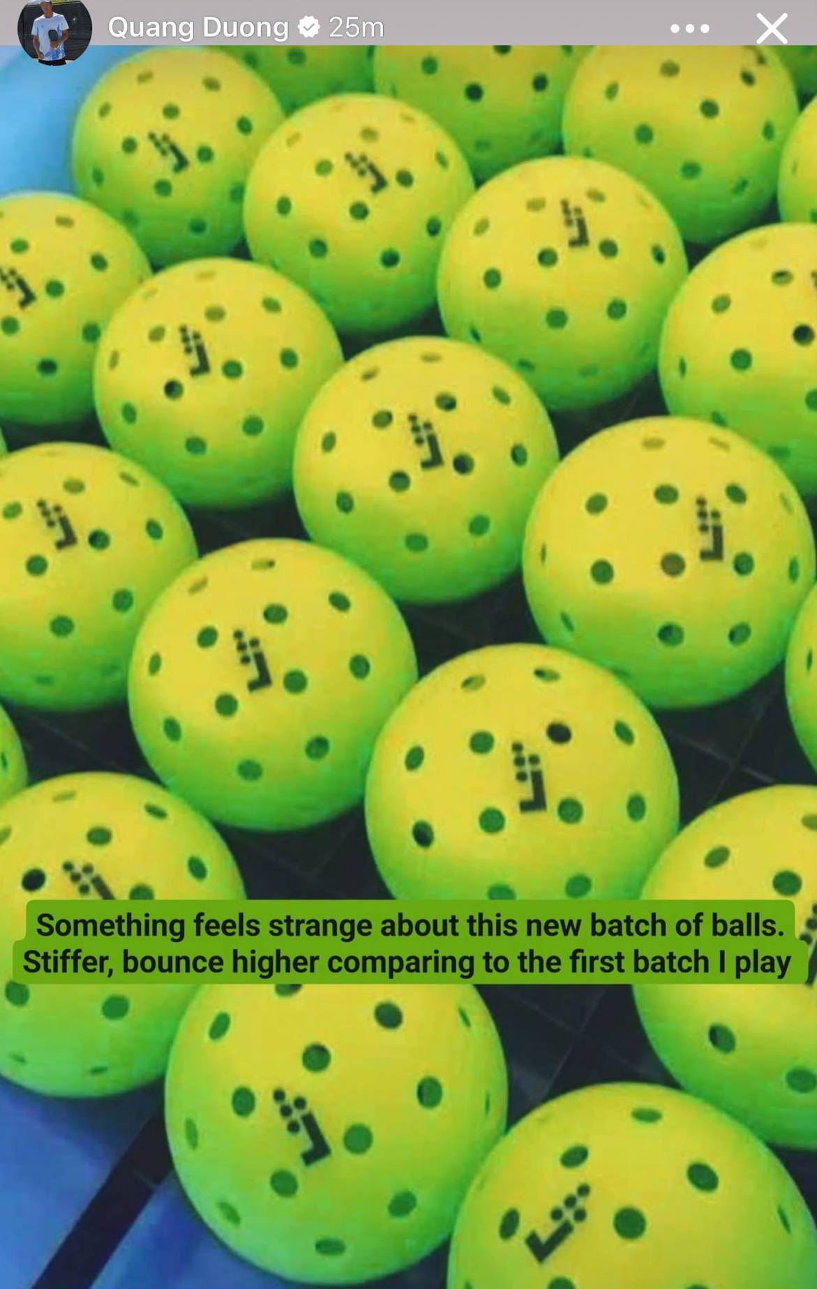 Nghi vấn Quang Dương d&ugrave;ng ảnh mạng để review loại b&oacute;ng pickleball đang g&acirc;y tranh c&atilde;i- Ảnh 2.