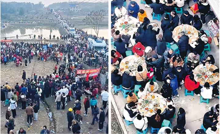 C&ocirc; g&aacute;i nhờ CĐM "ai rảnh tới gi&uacute;p mổ heo ăn Tết", hơn 4.000 người tới g&oacute;p vui, địa phương tranh thủ "mở lễ hội du lịch"- Ảnh 2.