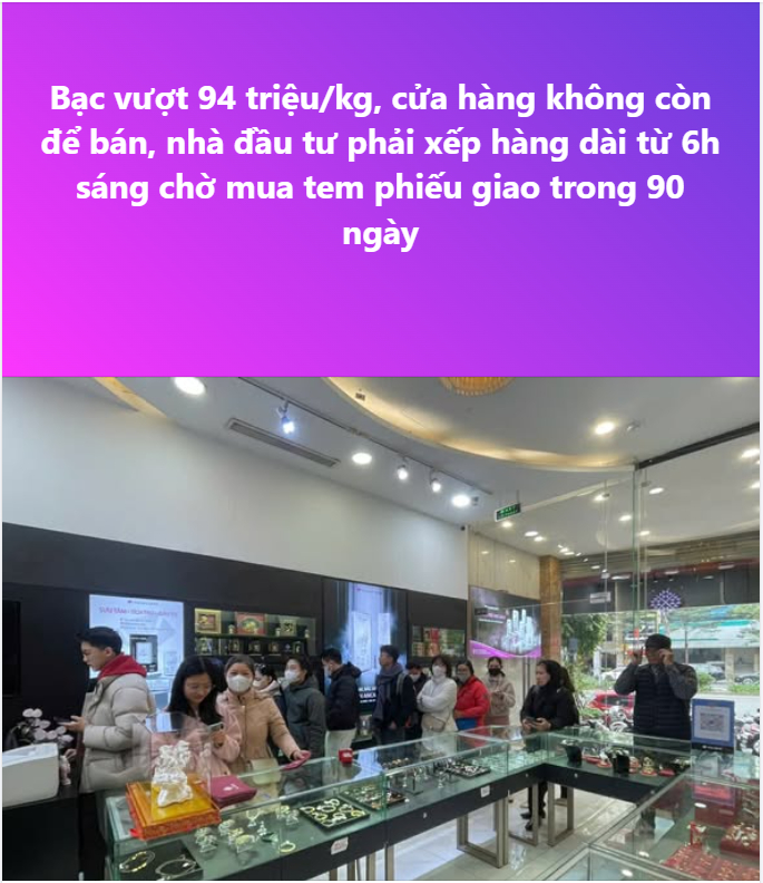 Gi&aacute; bạc chạm đỉnh 94 triệu đồng/kg, t&ocirc;i tiếc đứt ruột v&igrave; lỡ cơ hội: &ldquo;Nếu xuy&ecirc;n kh&ocirc;ng nhất định mua bạc l&uacute;c 2x, 3x..."- Ảnh 1.