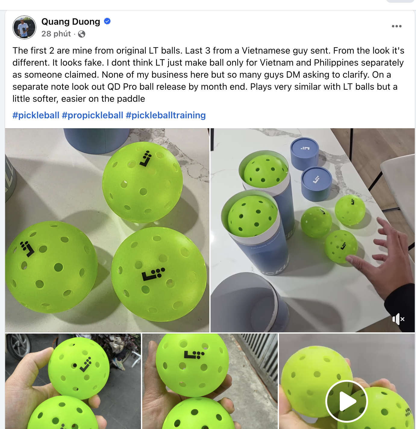 Quang Dương nhận x&eacute;t b&oacute;ng LT Pro 48 ở Việt Nam tr&ocirc;ng giống 