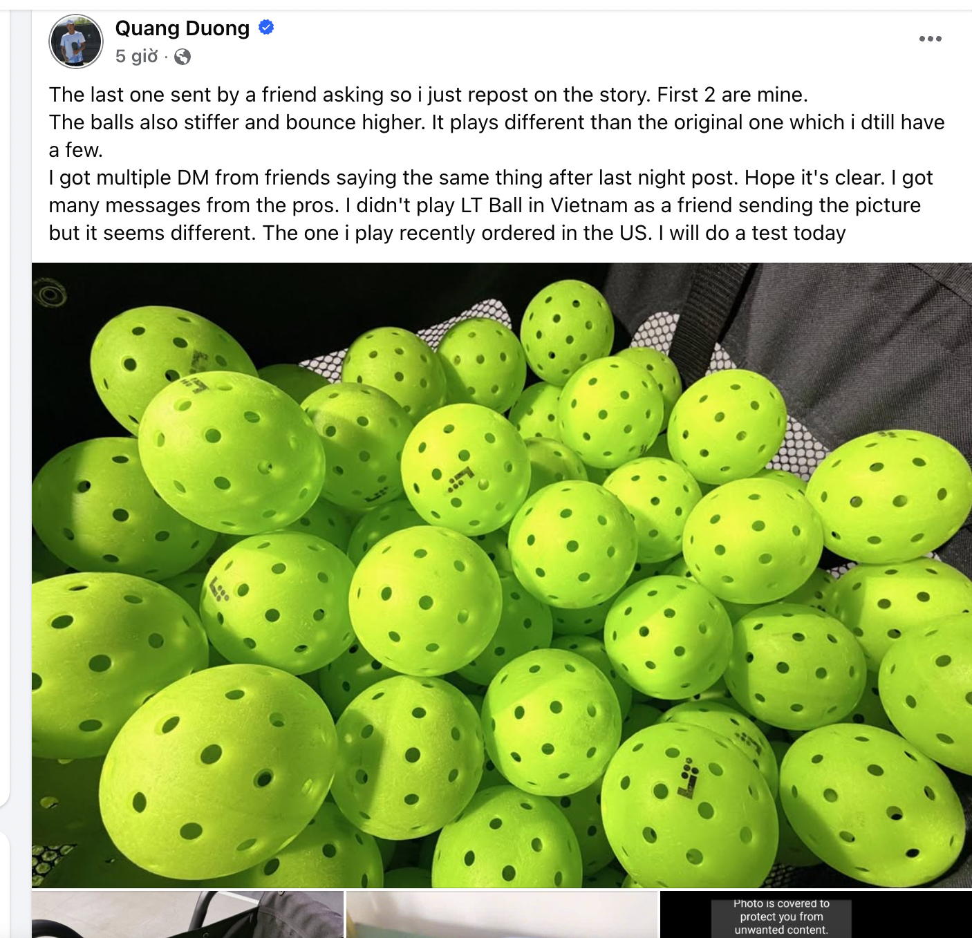 Quang Dương nhận x&eacute;t b&oacute;ng LT Pro 48 ở Việt Nam tr&ocirc;ng giống 