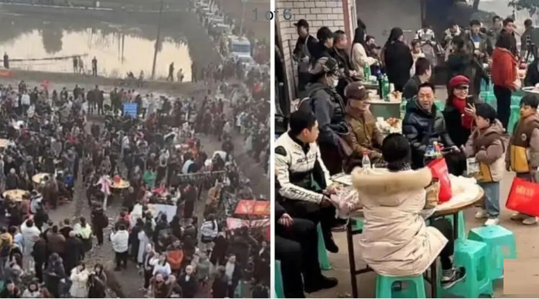 C&ocirc; g&aacute;i nhờ CĐM "ai rảnh tới gi&uacute;p mổ heo ăn Tết", hơn 4.000 người tới g&oacute;p vui, địa phương tranh thủ "mở lễ hội du lịch"- Ảnh 3.