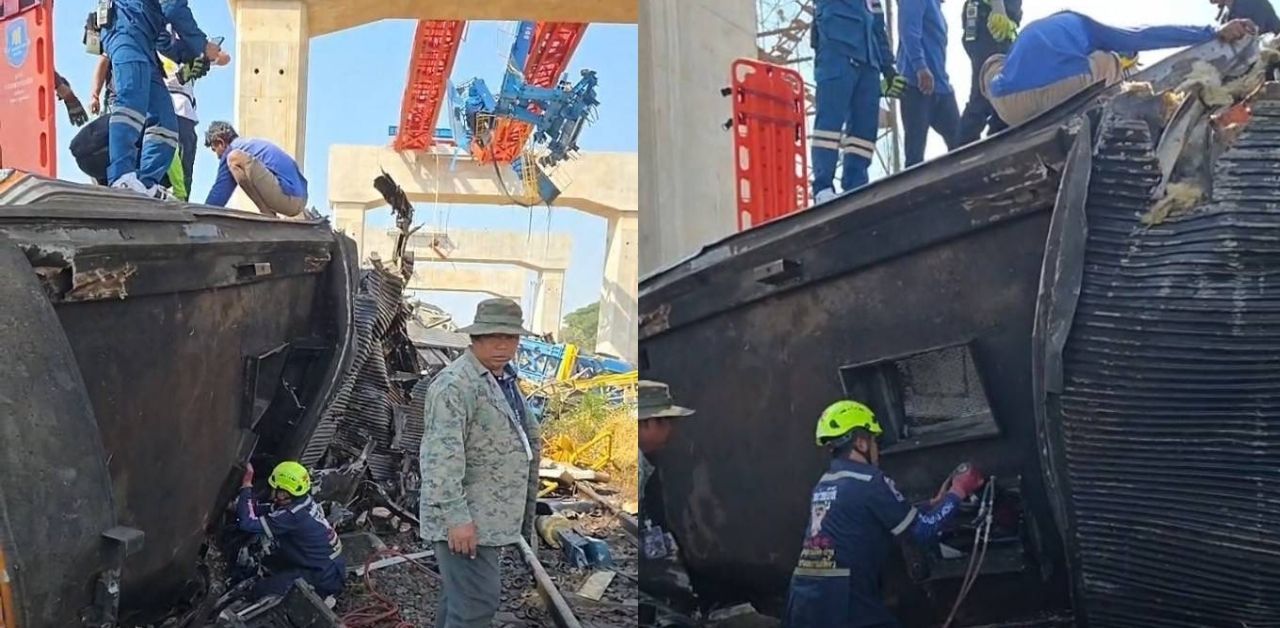 Th&aacute;i Lan: Cần cẩu đổ sập xuống đo&agrave;n t&agrave;u đang chạy, &iacute;t nhất 22 người thiệt mạng- Ảnh 3.