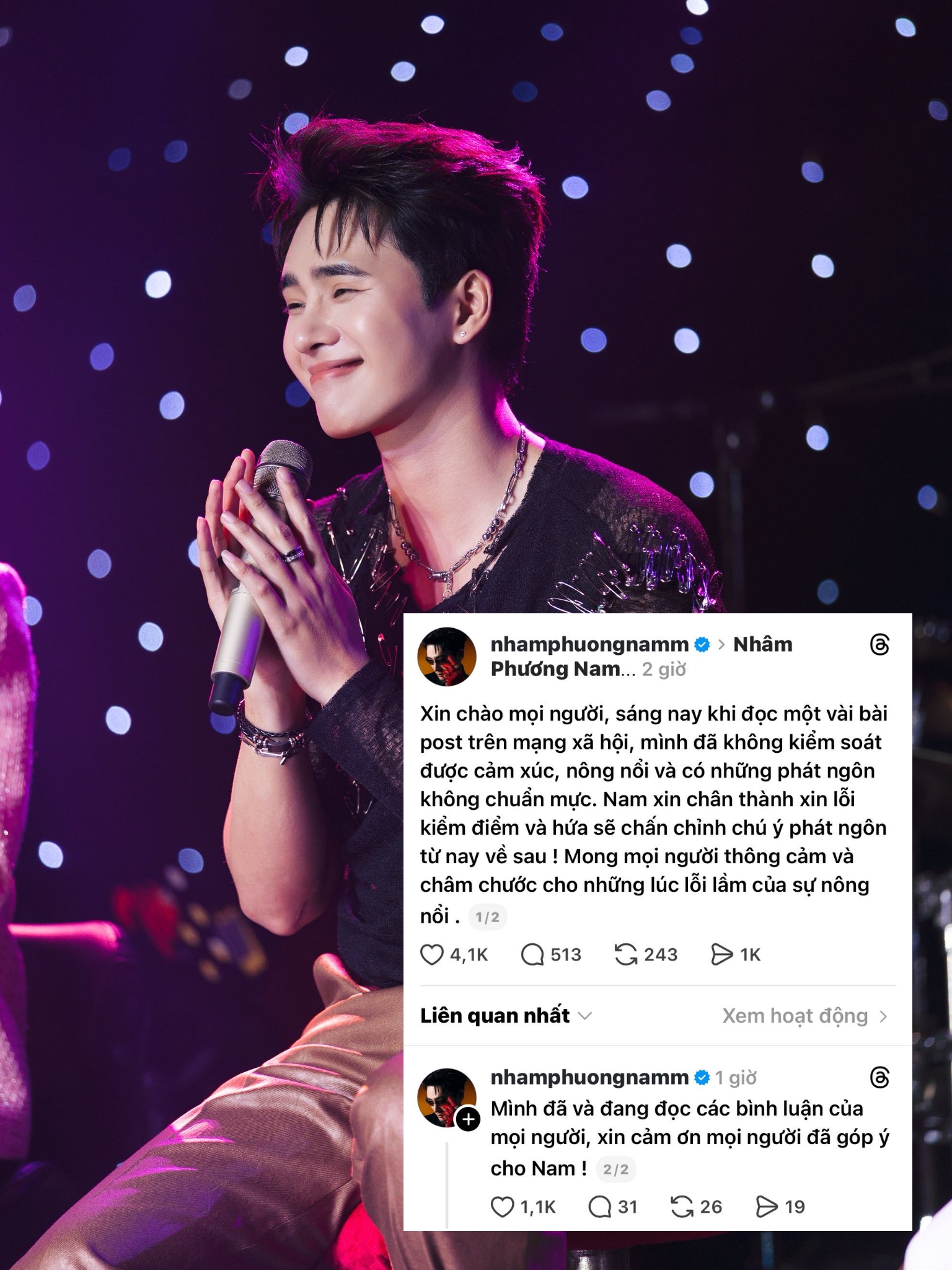 Sao nam Vbiz bị b&oacute;c comment gọi fan l&agrave; &ldquo;ch&uacute;ng n&oacute;&rdquo;, cả Threads như &ldquo;nổi đi&ecirc;n&rdquo;- Ảnh 3.