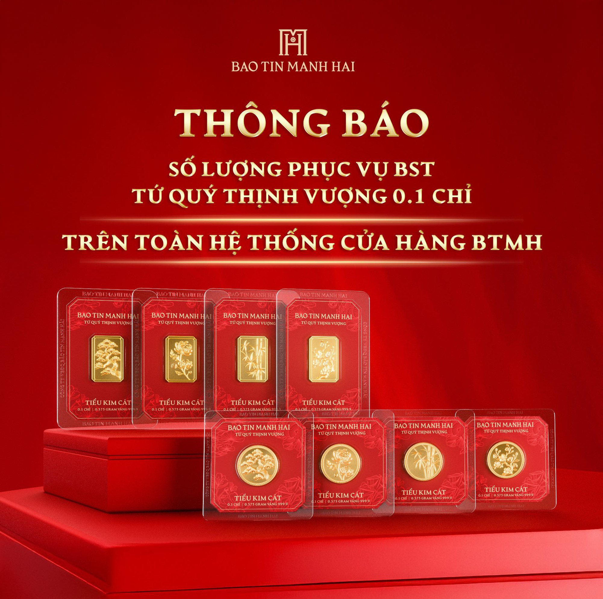 Bảo T&iacute;n Mạnh Hải th&ocirc;ng b&aacute;o về sản phẩm v&agrave;ng 0,1 chỉ: Thay đổi từ ng&agrave;y mai (16/1), kh&aacute;ch h&agrave;ng lưu &yacute;!- Ảnh 1.