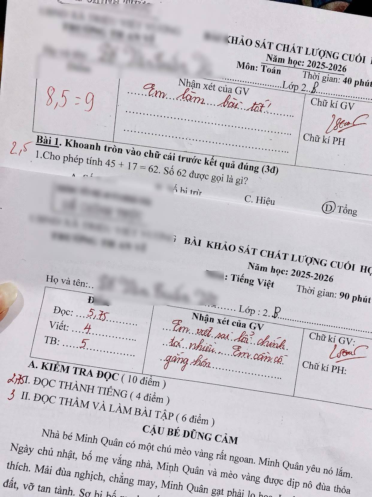 B&agrave; mẹ đăng b&agrave;i kiểm tra của con, xin tư vấn "n&ecirc;n khen hay đ&aacute;nh đ&ograve;n", 1 người n&oacute;i thẳng: "N&ecirc;n mắng, m&agrave; mắng bố mẹ"- Ảnh 1.