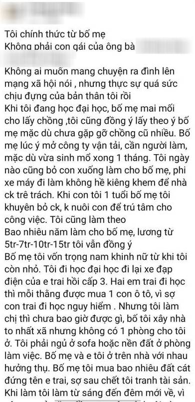 Drama con g&aacute;i &ldquo;vạch trần&rdquo; gia đ&igrave;nh gi&agrave;u c&oacute; "trọng nam khinh nữ" g&acirc;y b&atilde;o MXH: Nh&acirc;n vật ch&iacute;nh bất ngờ l&ecirc;n tiếng, sự thật khiến nhiều người ngỡ ng&agrave;ng- Ảnh 1.