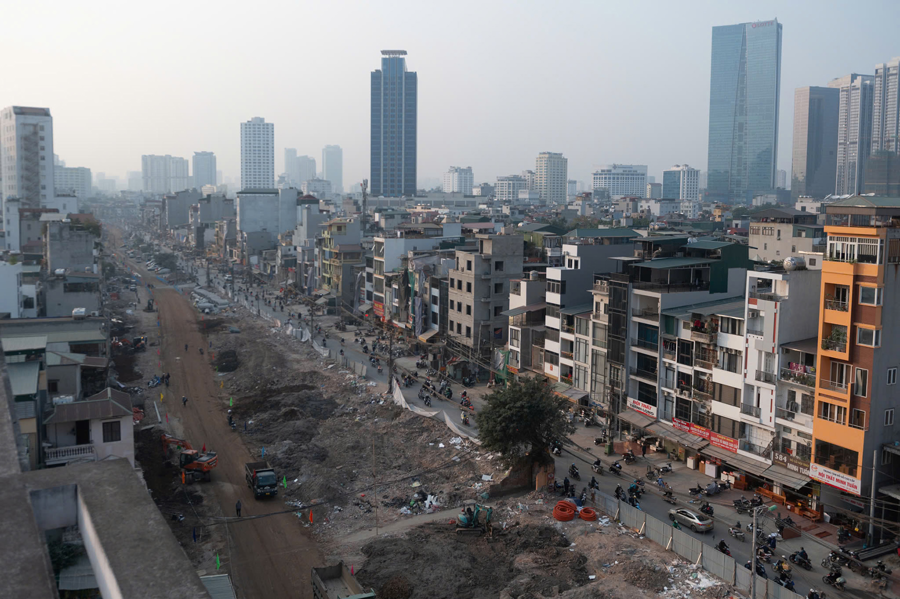 Ảnh, clip: To&agrave;n cảnh tuyến V&agrave;nh đai 1 đoạn Ho&agrave;ng Cầu - Voi Phục sau ng&agrave;y th&ocirc;ng xe kỹ thuật- Ảnh 1.