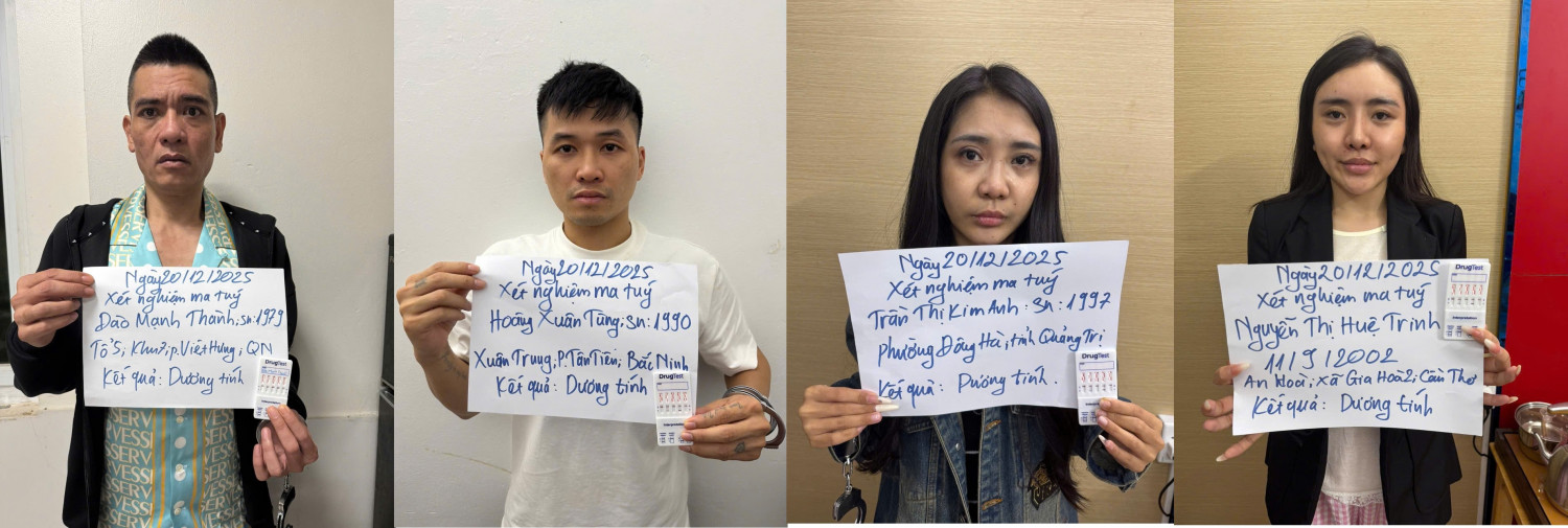 Ập v&agrave;o chung cư, bắt quả tang Nguyễn Thị Huệ Trinh SN 2002 v&agrave; 3 người kh&aacute;c- Ảnh 1.