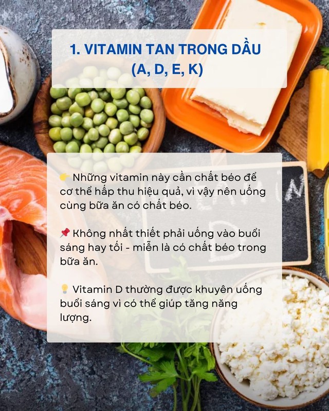 Uống vitamin cả năm trời vẫn kh&ocirc;ng hiệu quả - c&oacute; thể bạn đ&atilde; uống sai: Thời gian tốt nhất trong ng&agrave;y để d&ugrave;ng từng loại vitamin- Ảnh 1.