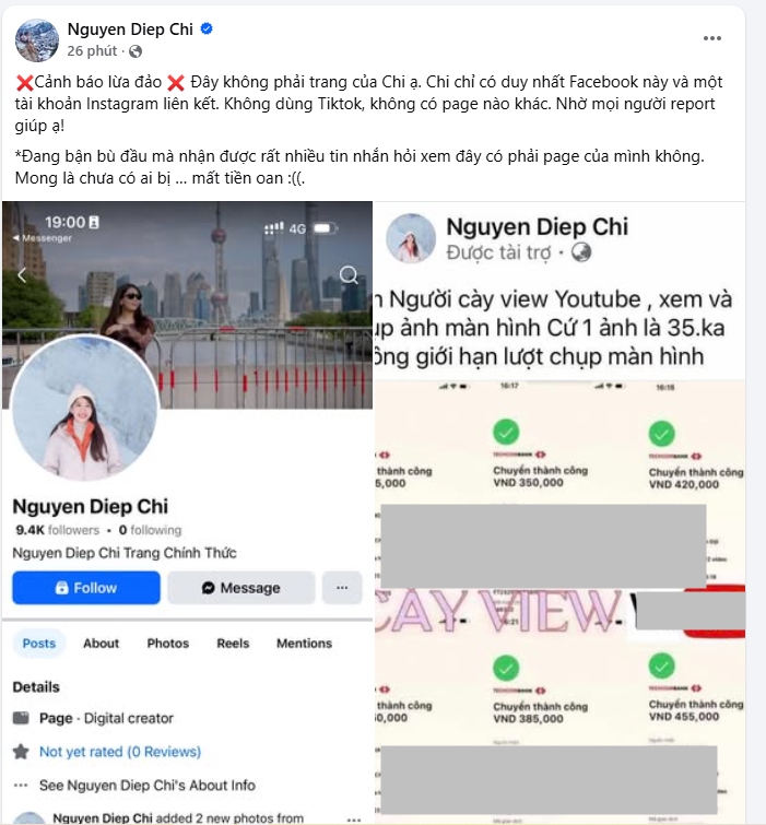 MC Diệp Chi "cầu cứu"- Ảnh 1.