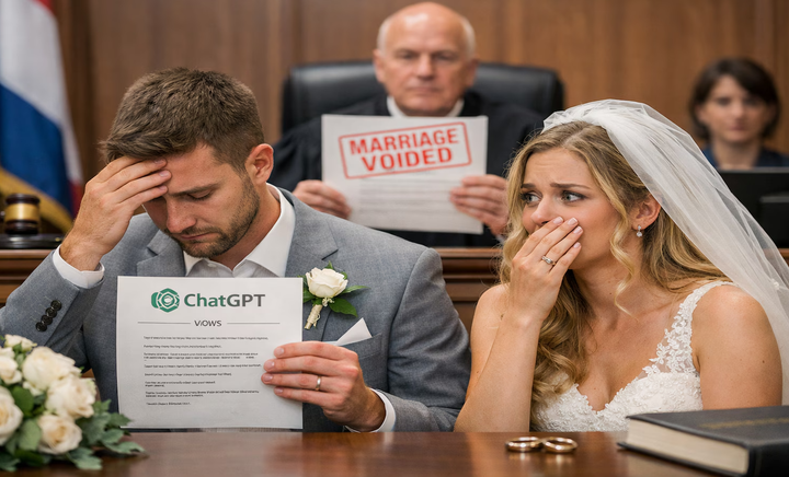 Nhờ ChatGPT soạn lời thề nguyện trong đ&aacute;m cưới, cặp đ&ocirc;i bị to&agrave; &aacute;n hủy h&ocirc;n- Ảnh 1.