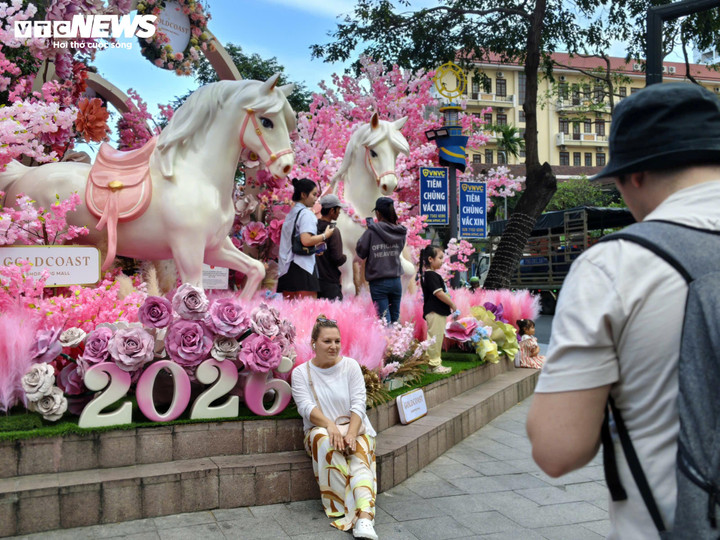 Cận cảnh cặp linh vật ngựa hồng g&acirc;y sốt ở Nha Trang- Ảnh 4.