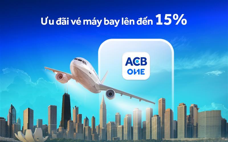 Giảm đến 15% gi&aacute; v&eacute; m&aacute;y bay Vietnam Airlines khi đặt v&eacute; tr&ecirc;n ACB ONE v&agrave;o ng&agrave;y thứ 5 h&agrave;ng tuần- Ảnh 1.