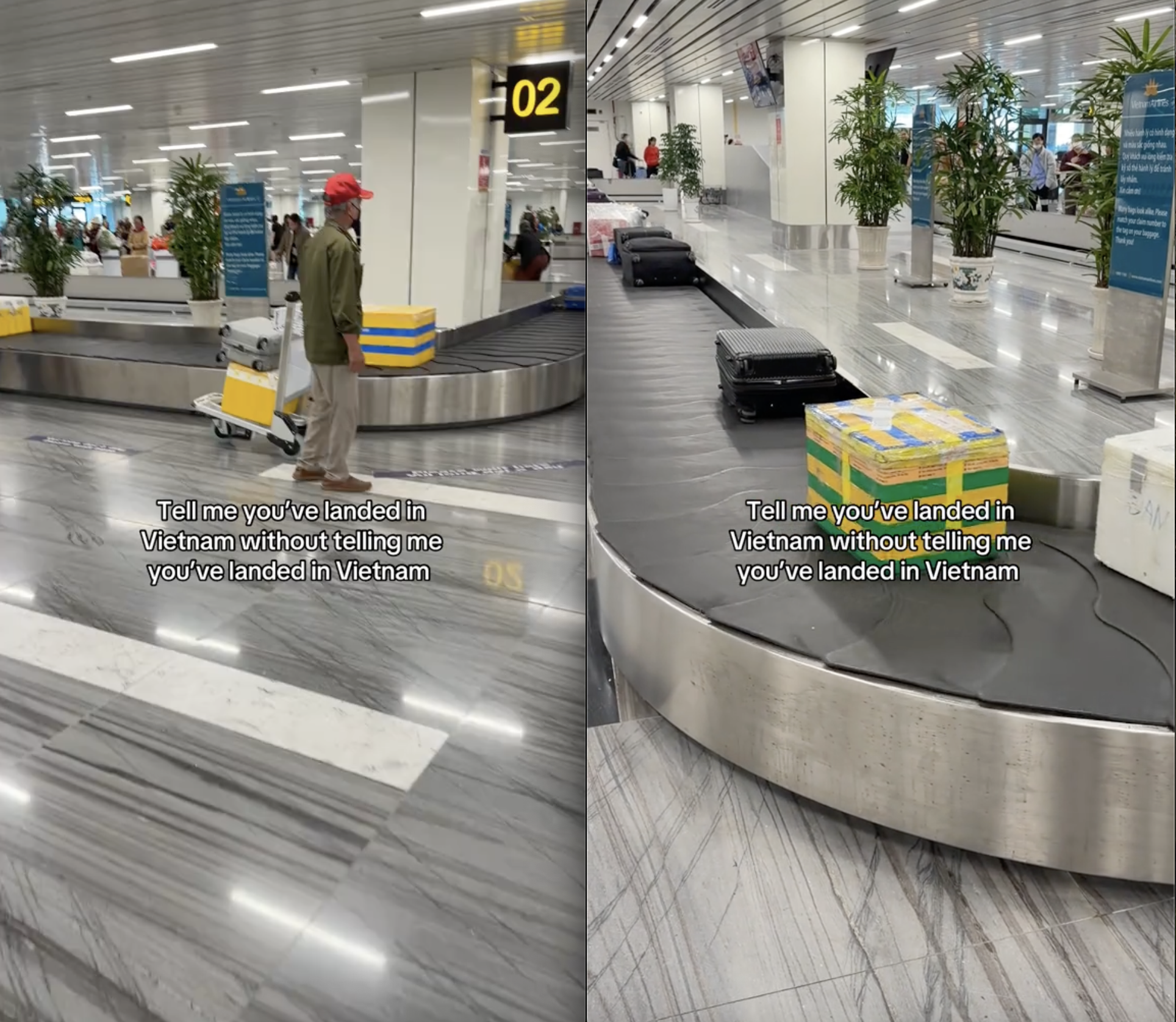 Kh&aacute;ch T&acirc;y d&aacute;n mắt v&agrave;o 1 thứ tr&ecirc;n băng chuyền s&acirc;n bay: 