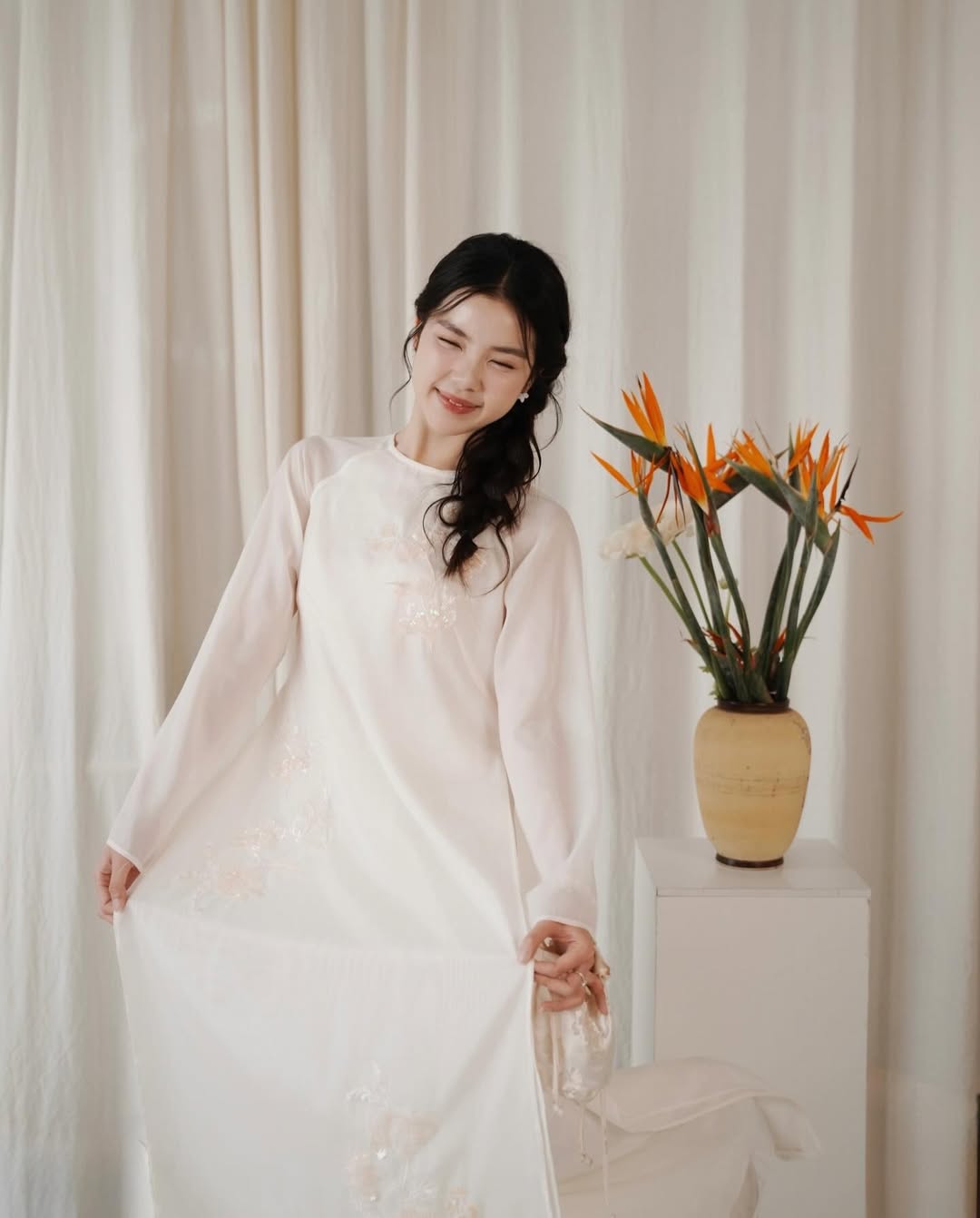 Đường đua &aacute;o d&agrave;i Tết 2026: Kh&ocirc;ng thể ph&acirc;n định thắng thua, g&aacute;i xinh tr&ecirc;n TikTok l&agrave; thần!- Ảnh 9.