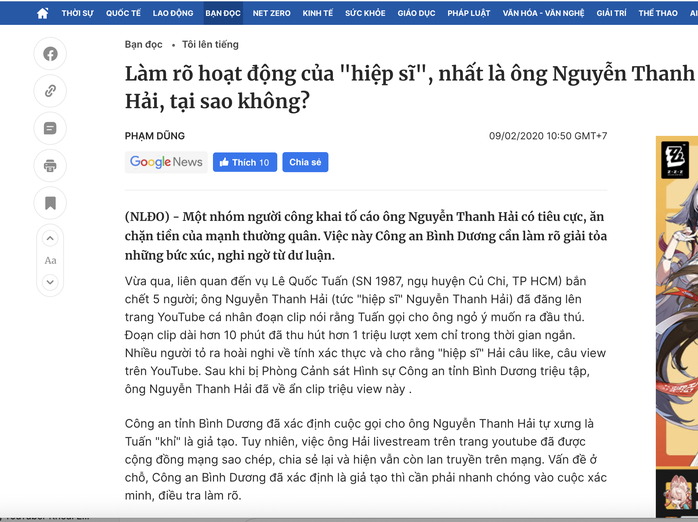 H&agrave;ng loạt l&ugrave;m x&ugrave;m của "hiệp sĩ" Nguyễn Thanh Hải trước khi bị bắt- Ảnh 1.