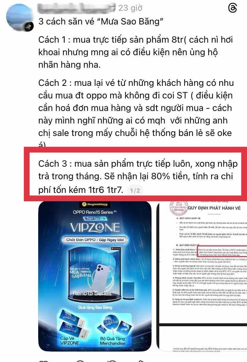 Xôn xao chiêu trò "lách luật" săn vé VIP concert OPPO - Sơn Tùng M-TP chỉ với giá 1,6 triệu đồng- Ảnh 2. Xôn xao chiêu trò "lách luật" săn vé VIP concert OPPO - Sơn Tùng M-TP chỉ với giá 1,6 triệu đồng- Ảnh 2.