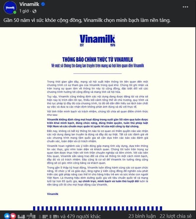H&atilde;ng sữa quốc d&acirc;n Vinamilk th&ocirc;ng b&aacute;o khẩn ngay đầu năm 2026- Ảnh 2.