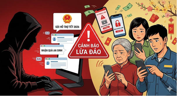 C&ocirc;ng an cảnh b&aacute;o n&oacute;ng: Thủ đoạn lừa đảo mới nhắm v&agrave;o c&ocirc;ng nh&acirc;n v&agrave; người cao tuổi dịp cận Tết 2026- Ảnh 1.