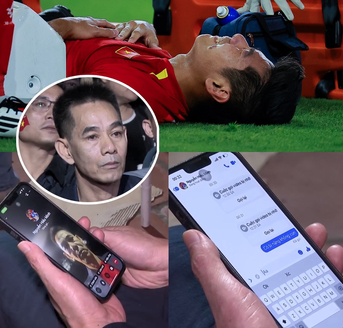 X&uacute;c động tin nhắn của bố Hiểu Minh gửi con trai chấn thương: 