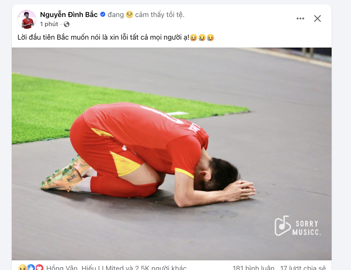 U23 Việt Nam đồng loạt xin lỗi: C&ugrave;ng nhau chiến thắng, c&ugrave;ng nhau thất bại- Ảnh 1.