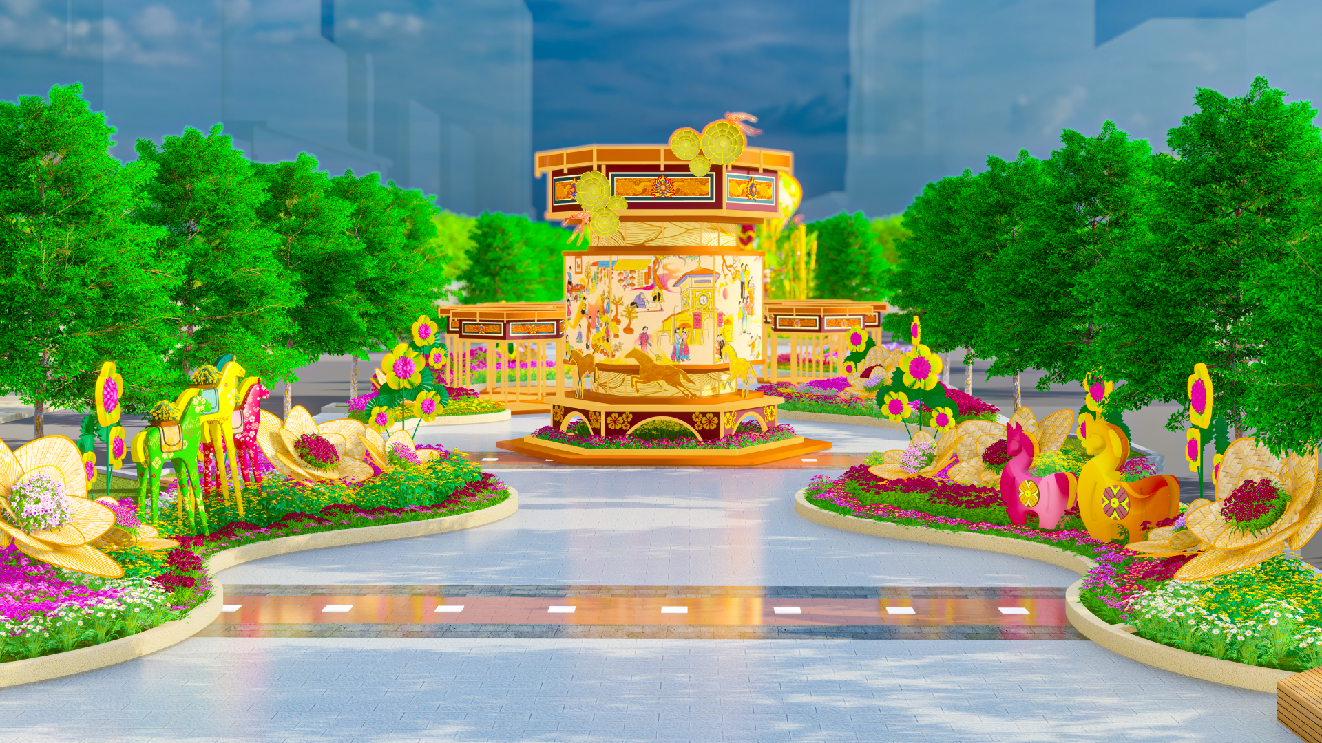 Lộ diện những linh vật ngựa đầu ti&ecirc;n của đường hoa Nguyễn Huệ Tết B&iacute;nh Ngọ 2026- Ảnh 13.