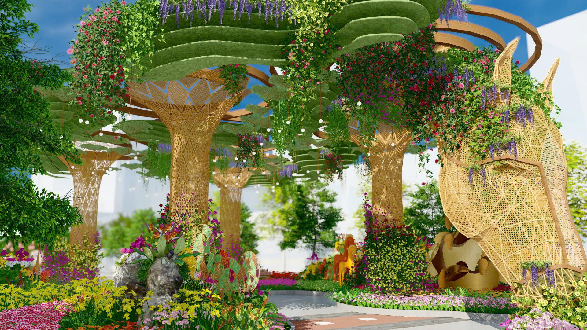 Lộ diện những linh vật ngựa đầu ti&ecirc;n của đường hoa Nguyễn Huệ Tết B&iacute;nh Ngọ 2026- Ảnh 16.