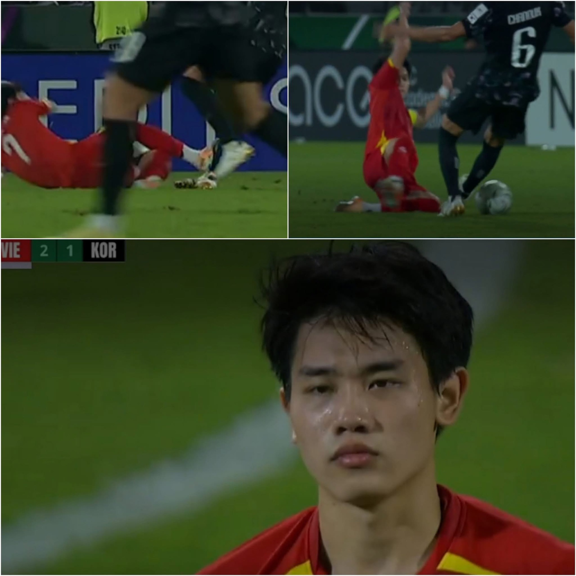 Đ&igrave;nh Bắc ghi b&agrave;n rồi nhận thẻ đỏ, quỳ rạp xuống s&acirc;n v&igrave; bất lực- Ảnh 2.