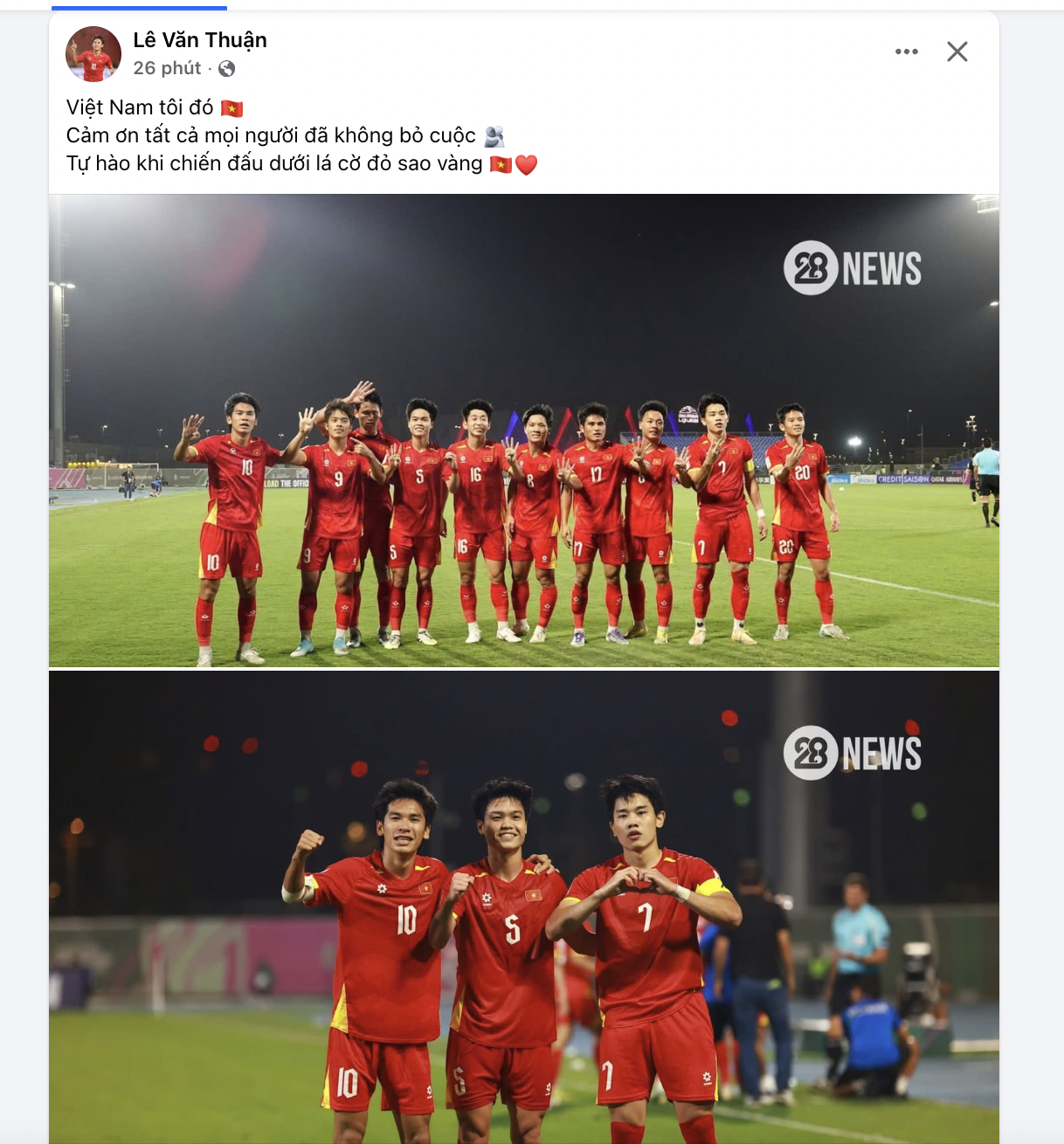 "Đ&atilde; qu&aacute; Việt Nam ơi": U23 Việt Nam ăn mừng rộn r&agrave;ng MXH sau khi gi&agrave;nh HCĐ U23 ch&acirc;u &Aacute;- Ảnh 2.