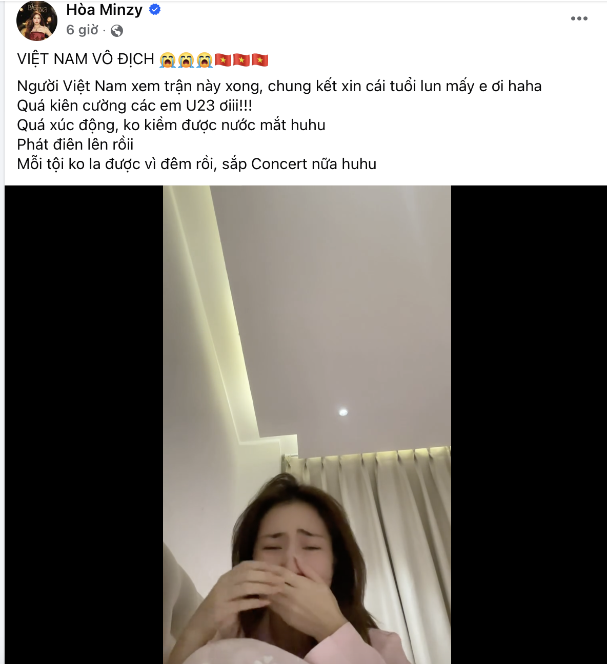 Trấn Thành xin lỗi Hari Won, Hoà Minzy đi "bão" tưng bừng và loạt sao Việt ăn mừng chiến thắng U23 Việt Nam- Ảnh 1. Trấn Thành xin lỗi Hari Won, Hoà Minzy đi "bão" tưng bừng và loạt sao Việt ăn mừng chiến thắng U23 Việt Nam- Ảnh 1.