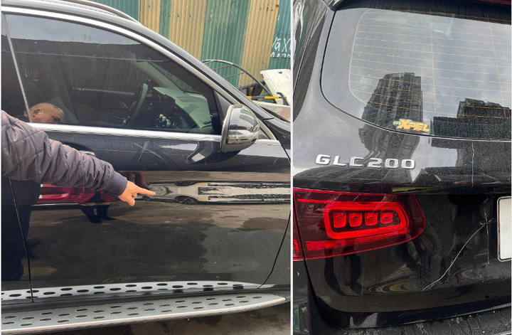 &Ocirc; t&ocirc; Mercedes bị c&agrave;o xước, đập k&iacute;nh l&aacute;i ở H&agrave; Nội: Người ph&aacute; xe xin bồi thường- Ảnh 1.