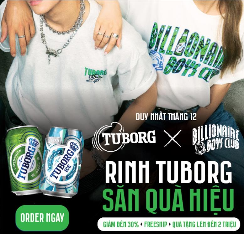 Tuborg k&iacute;ch hoạt năm mới b&ugrave;ng nổ với &ldquo;cơn lốc&rdquo; qu&agrave; tặng h&agrave;ng hiệu từ Billionaire Boys Club- Ảnh 3.