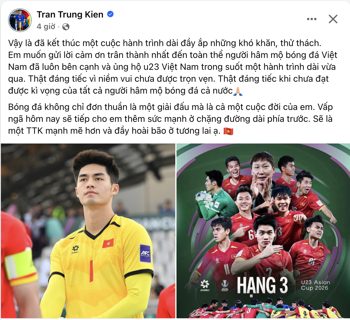 T&acirc;m thư của U23 Việt Nam sau h&agrave;nh tr&igrave;nh cảm x&uacute;c gi&agrave;nh HCĐ U23 ch&acirc;u &Aacute; 2026- Ảnh 4.