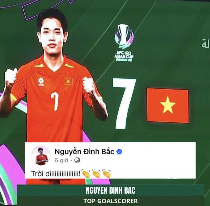 Đ&igrave;nh Bắc thốt l&ecirc;n đ&uacute;ng 2 từ sau khi gi&agrave;nh Vua ph&aacute; lưới U23 ch&acirc;u &Aacute;, thiết lập cột mốc lịch sử cho Việt Nam- Ảnh 1.