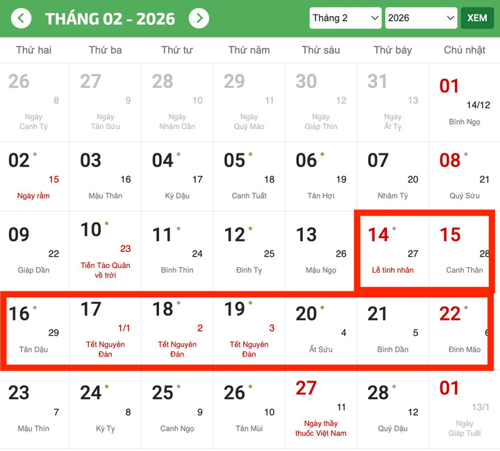 Chi tiết lịch nghỉ Tết Nguy&ecirc;n đ&aacute;n B&iacute;nh Ngọ v&agrave; c&aacute;c kỳ nghỉ d&agrave;i trong năm 2026- Ảnh 1.