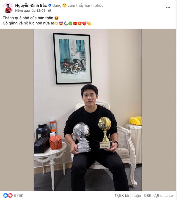 Cho&aacute;ng thật sự: Đ&igrave;nh Bắc tăng follow gấp 16 lần chỉ sau một kỳ U23 ch&acirc;u &Aacute;, bước v&agrave;o h&agrave;ng ngũ sao b&oacute;ng đ&aacute; được triệu người theo đuổi- Ảnh 2.