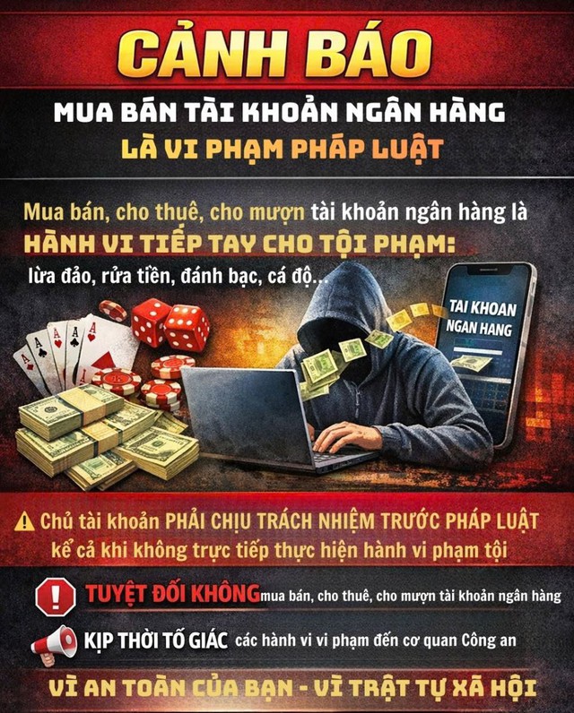 C&ocirc;ng an cảnh b&aacute;o n&oacute;ng li&ecirc;n quan đến t&agrave;i khoản ng&acirc;n h&agrave;ng, thẻ ATM- Ảnh 1.